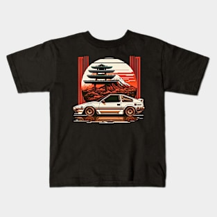 80s Japan Retro Drift Car Kids T-Shirt